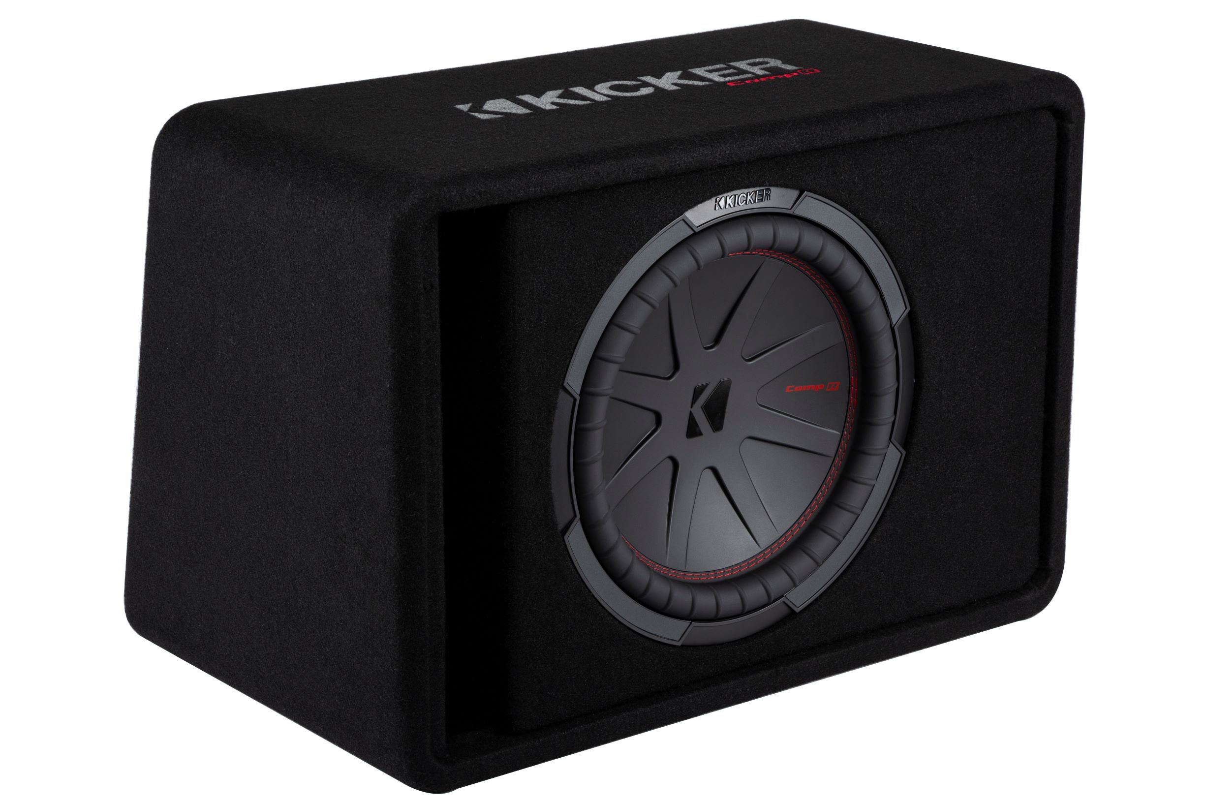 thumbnail interactive-video image 1 of Kicker CompR 12" Subwoofer In Vented Enclosure - 500W RMS 2-Ohm Car Sub 1 of 11
